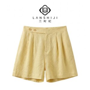 Alternative view of LAN SHI JI RL亚麻短裤 LAN SHI JI RL Linen Shorts