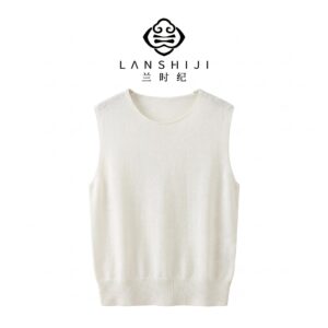 Alternative view of 白色/浅绿/米色/藏蓝 极简亚麻背心 White/Light green/beige/navy blue minimalist linen vest