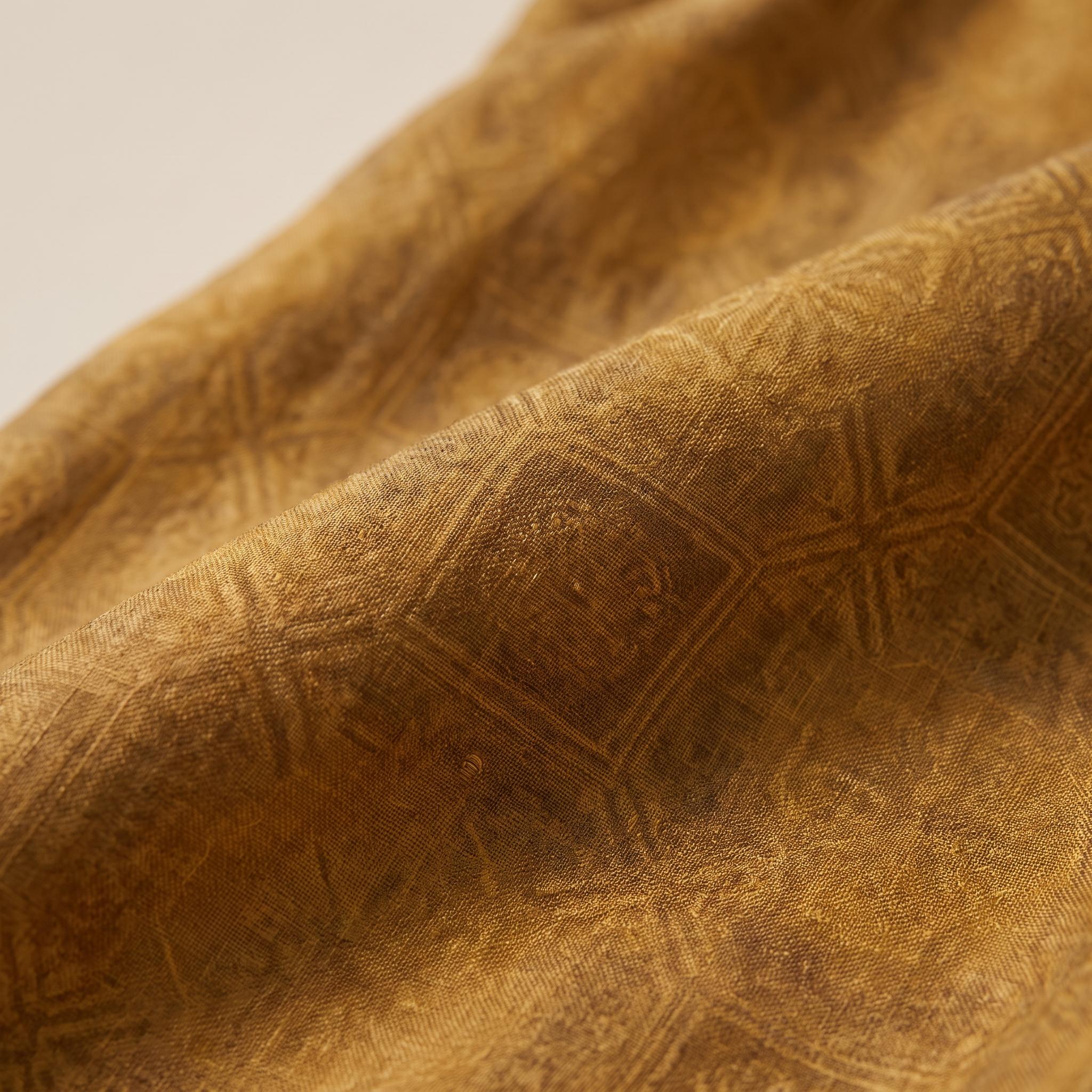 上久楷五彩霞锦香云纱连衣裙(黄) Shang jiu kai multicolored brocade Xiang yun sha dress - Image 5