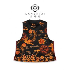 Alternative view of 香云纱65姆米玫瑰凤吊带马甲 65 Momme Xiangyunsha Rose Phoenix Vest