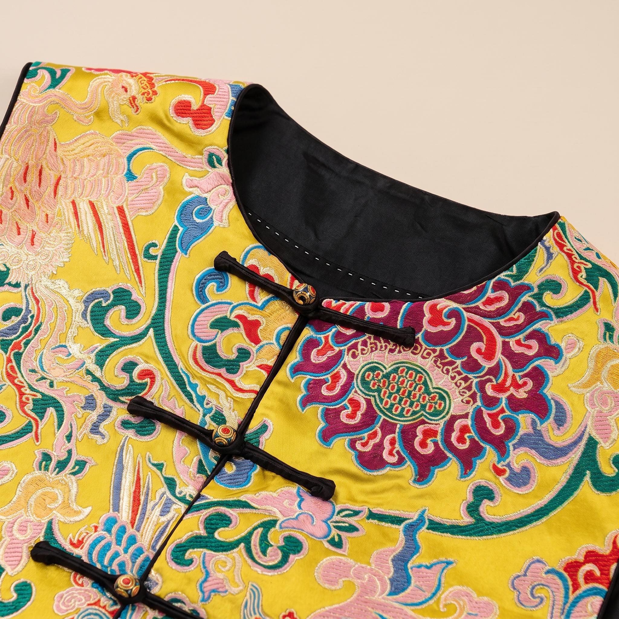 丝毛段连枝马甲 Silk-Wool Floral Vest - Image 3