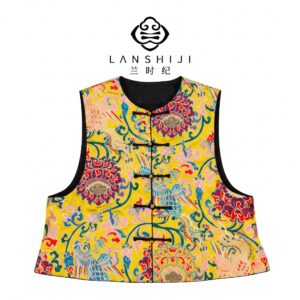 丝毛段连枝马甲 Silk-Wool Floral Vest