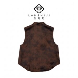 Alternative view of 香云纱斜襟马甲 Cloud-like slanted-front vest