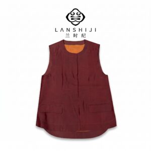 Alternative view of 红色/紫色香云纱马甲 Red/Purple Xiangyun yarn vest