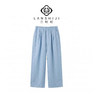 Alternative view of 藏蓝色/棕色/蓝色松弛氛围感裤子 Navy Blue/Brown/Blue relaxed-looking pants